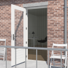 Plissehor deur Basic 100x205cm wit