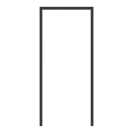 Livn inbouwkader 108x239cm antraciet
