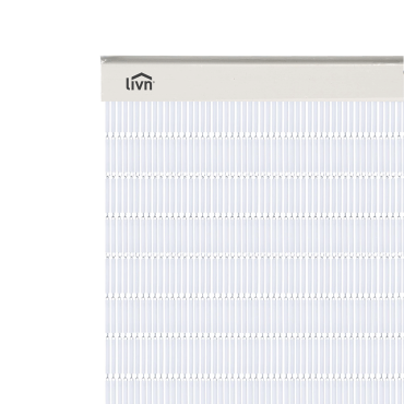 Deurgordijn Tube alu rail wit 100x230cm