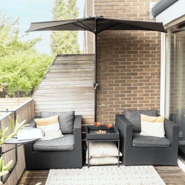 Livn balkonparasol half rond