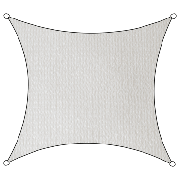 Livn schaduwdoek Iseo HDPE vierkant 3.6m wit
