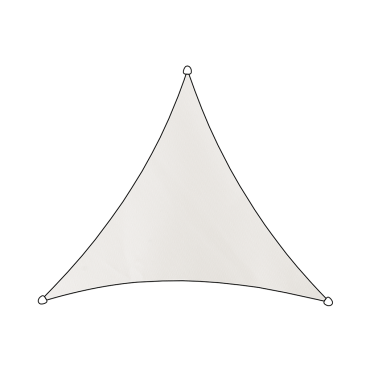 Livn schaduwdoek Como polyester driehoek 3.6m wit