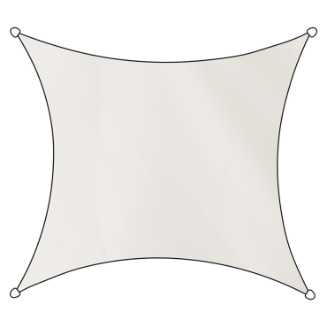 Livn schaduwdoek Como polyester 3.6m vierkant wit