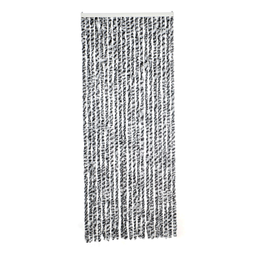 Livn deurgordijn Chenille zwart/wit 100x230cm