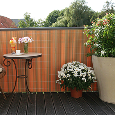 Livn balkonscherm PVC teak 90x300 cm