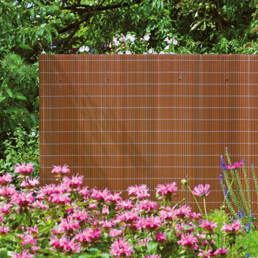 Livn tuinscherm PVC walnoot 180x300 cm