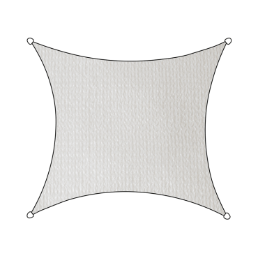 Livn schaduwdoek Iseo HDPE vierkant 5m wit