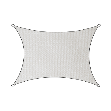 Livn schaduwdoek Iseo HDPE rechthoek 3x4m wit