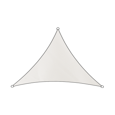 Livn schaduwdoek Como polyester 3x2.5x2.5m driehoek wit