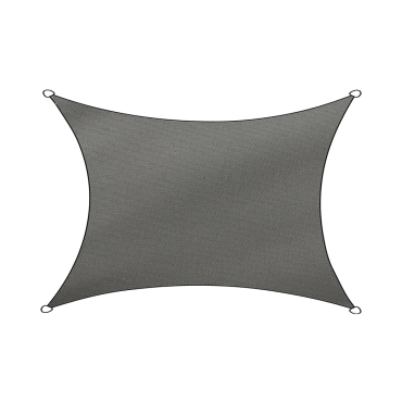 Livn schaduwdoek Como polyester rechthoek 3x4m antraciet