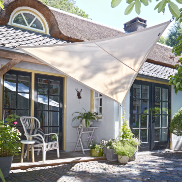Schaduwdoek Livigno Oxford 3.6m driehoek naturel