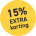 15 procent extra