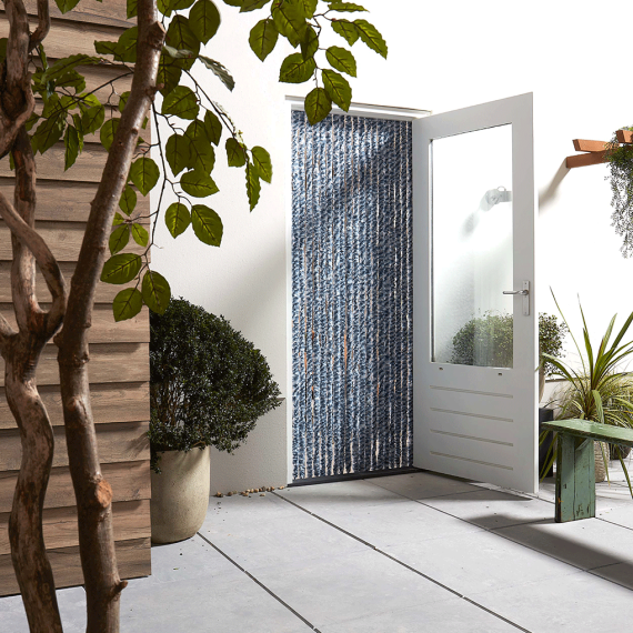 Deurgordijn Chenille blauw 100x230cm 2026