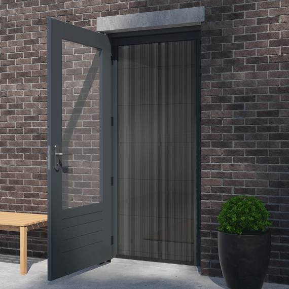 Plissehor deur Excellent 96x227cm antraciet