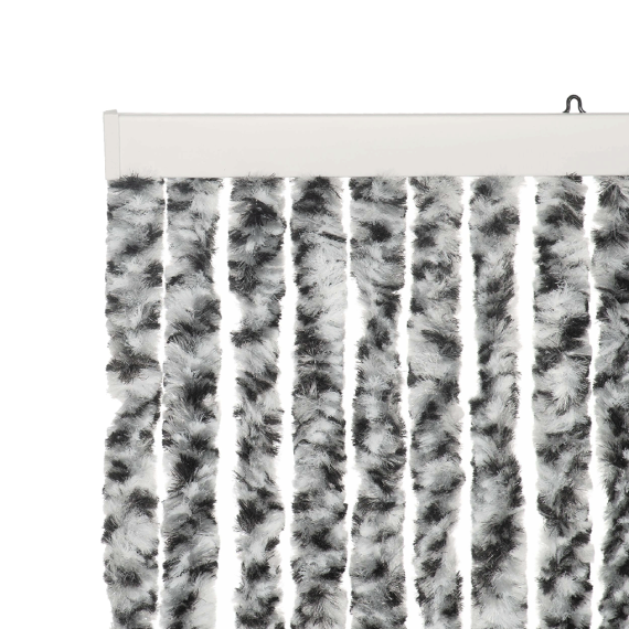 Deurgordijn Chenille zwart/wit 100x230cm