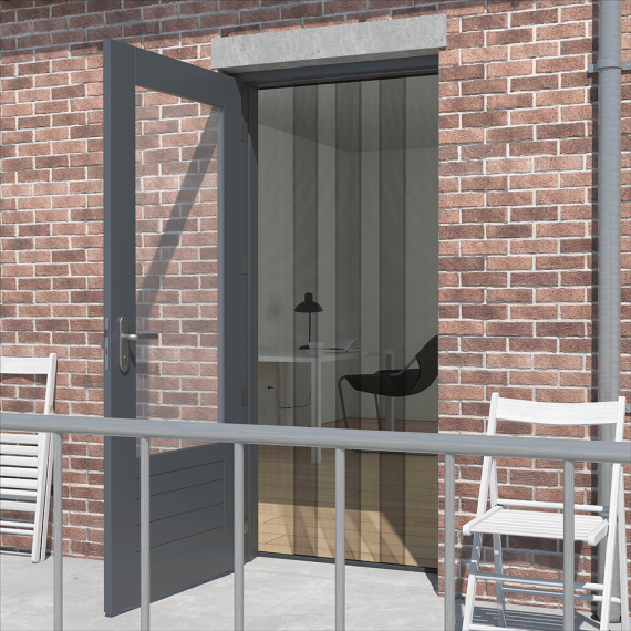 Livn lamellenhor deur Plus schuifbaar 95x235cm
