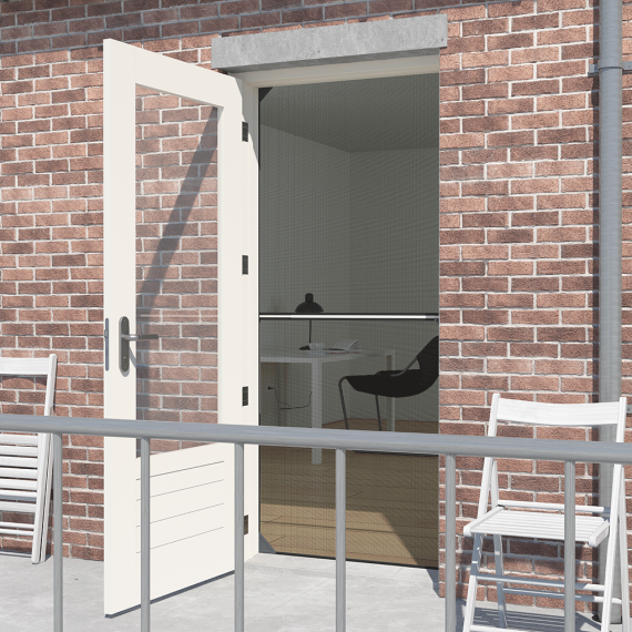 Hordeur Excellent telescopisch 105x235cm wit