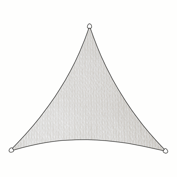 Livn schaduwdoek Iseo HDPE 3.6m driehoek wit