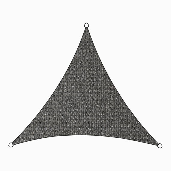 Schaduwdoek Iseo HDPE 3.6m driehoek antraciet