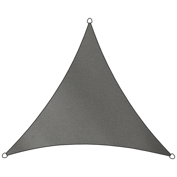 Schaduwdoek Como polyester 5m driehoek antraciet