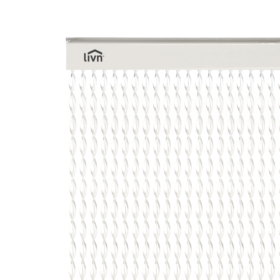Deurgordijn Twinkle alu rail wit 100x230cm