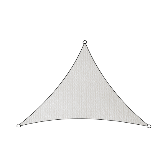 Schaduwdoek Iseo HDPE 3x2.5x2.5m driehoek wit