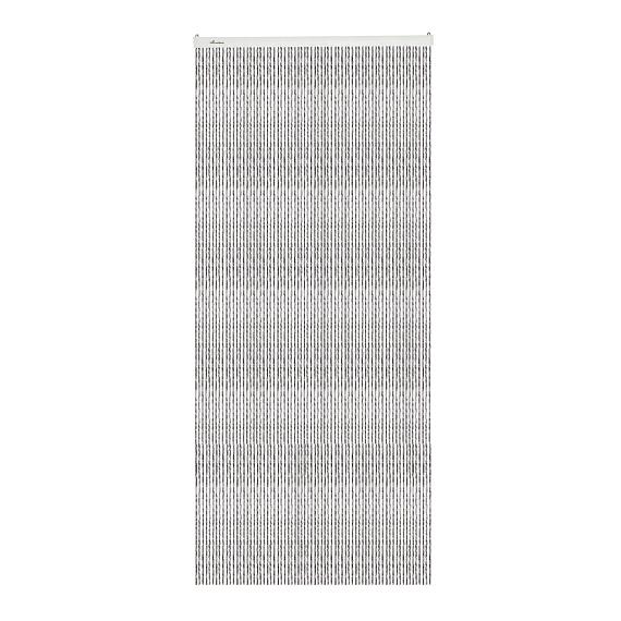 Deurgordijn Cord alu rail zwart/grijs 230x100cm 
